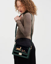 Load image into Gallery viewer, Fawn Embroidered Green Crossbody Bag by Fable England