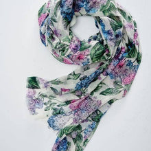 Load image into Gallery viewer, Hydrangea Lightweight Scarf by Fable England