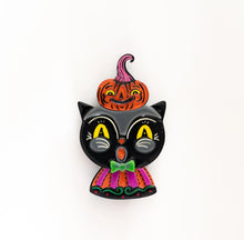 Load image into Gallery viewer, Lipstick & Chrome X Johanna Parker Black Cat & Kinny Brooch