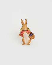 Load image into Gallery viewer, Peter Rabbit Cotton-tail Enamel Brooch by Fable England