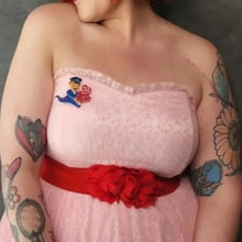 Load image into Gallery viewer, 50's Vintage Dame x Lipstick & Chrome Valentine's Happy Mail Brooch