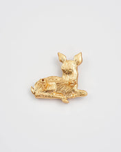 Load image into Gallery viewer, Resting Fawn Enamel Brooch by Fable England