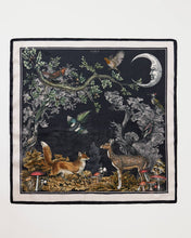 Load image into Gallery viewer, A Night's Tale Narrative Silk-Like Square Scarf by Fable England