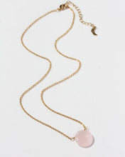 Load image into Gallery viewer, Gem in the Moon Gemstone Necklace - Rose Quartz by Luna Norte