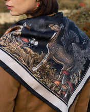 Load image into Gallery viewer, A Night's Tale Narrative Silk-Like Square Scarf by Fable England