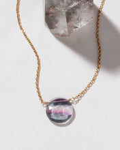 Load image into Gallery viewer, Gem in the Moon Gemstone Necklace - Fluorite by Luna Norte