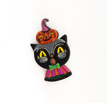 Load image into Gallery viewer, Lipstick & Chrome X Johanna Parker Black Cat & Kinny Brooch