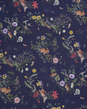 Load image into Gallery viewer, Navy Running Bunny Toile Fringe Scarf by Fable England