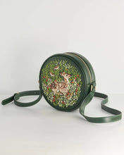 Load image into Gallery viewer, FABLE Chloe Fawn Embroidered Circle Purse - Green