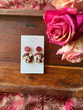 Load image into Gallery viewer, Penny Red & Floral Earrings by Lumu Moon