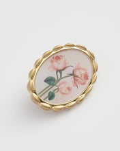 Load image into Gallery viewer, Framed Roses Enamel Brooch by Fable England
