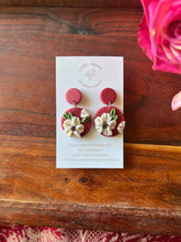Load image into Gallery viewer, Penny Red & Floral Earrings by Lumu Moon
