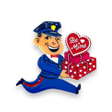 Load image into Gallery viewer, 50's Vintage Dame x Lipstick & Chrome Valentine's Happy Mail Brooch
