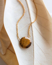 Load image into Gallery viewer, Gem in the Moon Gemstone Necklace - Tiger's Eye by Luna Norte
