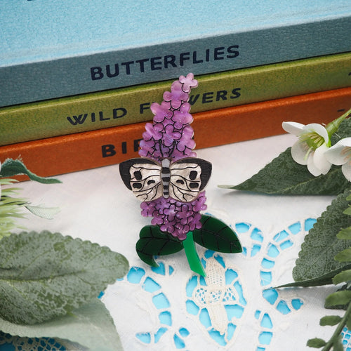 Butterfly Floral Brooch