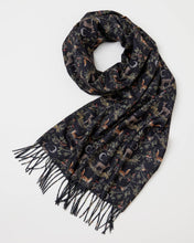 Load image into Gallery viewer, A Night's Tale Woodland Heavyweight Scarf - Midnight by Fable England