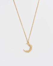 Load image into Gallery viewer, Nightshade Moon Gold Chain Necklace by Fable England