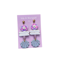 Load image into Gallery viewer, Mermaid Treasure Dangle Earrings by Fable England
