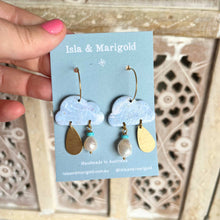 Load image into Gallery viewer, Rain Cloud Pearl Earrings by Isla & Marigold