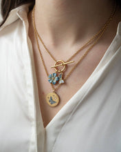 Load image into Gallery viewer, Forget Me Not Charm Toggle Necklace by Fable England