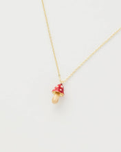 Load image into Gallery viewer, Enamel Mushroom Necklace by Fable England