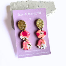 Load image into Gallery viewer, Floral Statement Earrings by Isla & Marigold