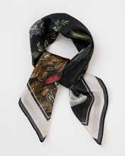 Load image into Gallery viewer, A Night's Tale Narrative Silk-Like Square Scarf by Fable England