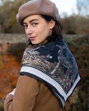 Load image into Gallery viewer, A Night's Tale Narrative Silk-Like Square Scarf by Fable England