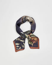 Load image into Gallery viewer, Fable England Wolf Garden Square Scarf in soft silk material, woodland print, available at Betty Blossom, Australian-based stockist
