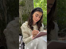 Load and play video in Gallery viewer, Deer & Moon Embroidered Black Velvet Saddle Purse by Fable England