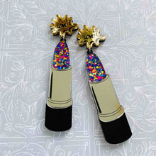 Load image into Gallery viewer, PolyPaige Lipstick Earrings (Last Pair)