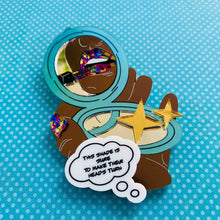 Load image into Gallery viewer, PolyPaige Compact Mirror Brooch