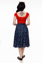 Load image into Gallery viewer, Retrolicious heartbreaker print Longer Length Vintage Style Skirt