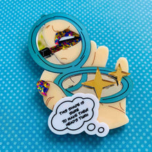 Load image into Gallery viewer, PolyPaige Compact Mirror Brooch