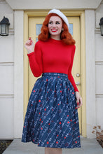 Load image into Gallery viewer, Retrolicious heartbreaker print Longer Length Vintage Style Skirt