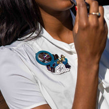 Load image into Gallery viewer, PolyPaige Compact Mirror Brooch