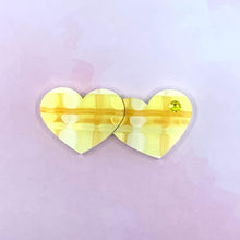 Load image into Gallery viewer, Betty Blossom Quirky Vintage Style Handmade Yellow Plaid Sweethearts Brooch Sydney Australia