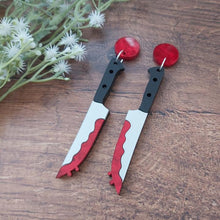 Load image into Gallery viewer, Knife Drop Statement Earrings by Hello Crumpet (Folk and Fortune)