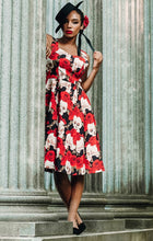 Load image into Gallery viewer, Skulls and roses print dress