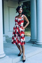 Load image into Gallery viewer, Katakomb by Kassandra Love - Rizzo Flare Dress (Skulls and Roses) Only size S left