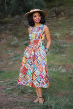 Load image into Gallery viewer, Retrolicious fairytale books print longer length vintage style dress