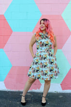 Load image into Gallery viewer, Retrolicious Kittens Floral print A-line Vintage Style Skirt