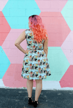 Load image into Gallery viewer, Retrolicious Kittens Floral print A-line Vintage Style Skirt