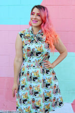 Load image into Gallery viewer, Retrolicious Kittens Floral print A-line Vintage Style Skirt