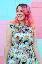 Load image into Gallery viewer, Retrolicious Kittens Floral print A-line Vintage Style Skirt