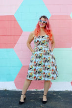 Load image into Gallery viewer, Retrolicious kittens print vintage style dress