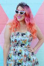 Load image into Gallery viewer, Retrolicious kittens print vintage style dress