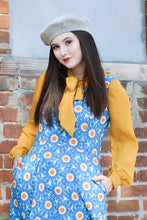 Load image into Gallery viewer, Retrolicious mustard vintage style Long Sleeve Bow Top