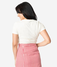 Load image into Gallery viewer, Unique Vintage Cream Chin Up Tits Out Womens Tee