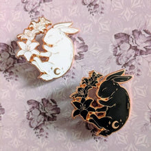 Load image into Gallery viewer, The Pickety Witch Starlight Rabbit Enamel Pin - Spring Imbolc / Ostara Collection